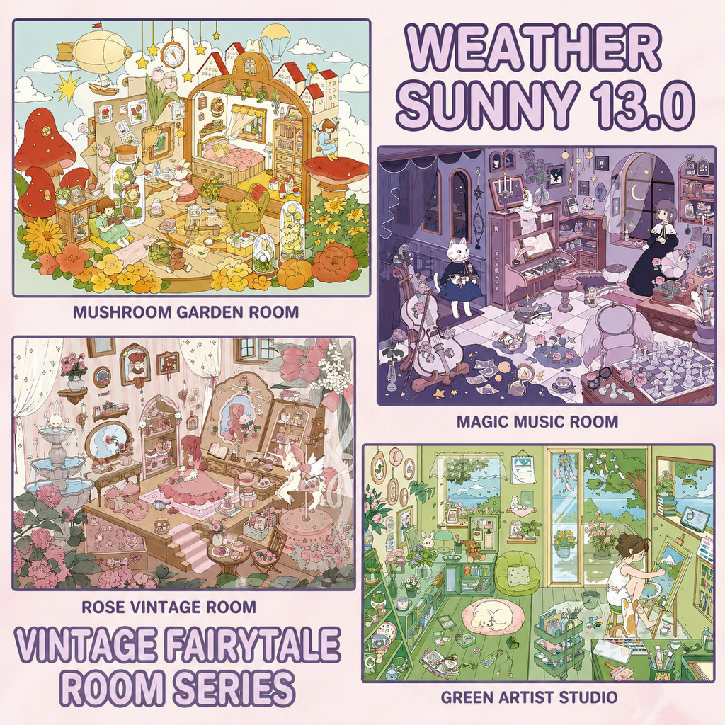 Sunny Weather 13.0 Castle Fairy Tale Series Miniature Scene Stickers