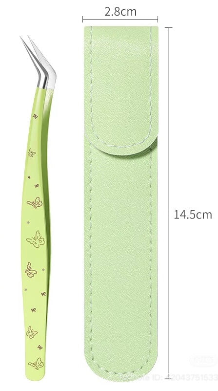 Journal/Perler Bead Tweezers - Cute Cartoon Journaling Tool Clip Set, Style High-Value Curved-Tip Tweezers