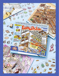 SIMNO 10-Scene Sticker Collection Book — Supermarket (Built-in Positioning Lines) — Kids' DIY Quiet Book & Stress-Relief Toy