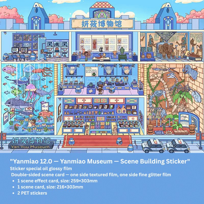 Yanmiao 12.0 Chongqing Streetscape Series, New Large Scene Building Sticker, DIY Girls' Cartoon Miniature Scene Sticker Painting